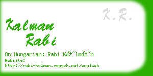 kalman rabi business card